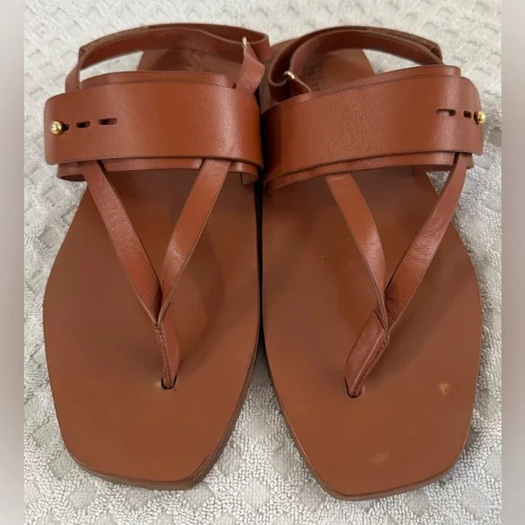Mercedes Castillo Adria Sandal Napa Leather in Almond Size 41 US 11 Retail $395 - Picture 3 of 13